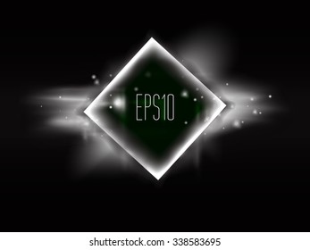 Scalable Eps10 vector Text Box element in an Empty Black Space