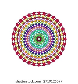 Skalierbares flaches Design Mandala mit lebendigen Blumenmotiven, perfekt für den digitalen Gebrauch