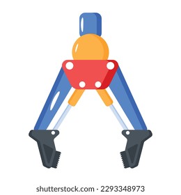 A scalable flat design of metal claw 