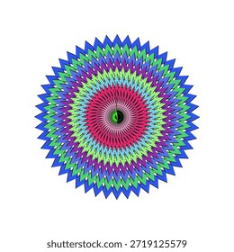 Skalierbares flaches Design, Vektorgrafik, kompliziertes kreisförmiges Mandala-Muster, perfekt für Design.