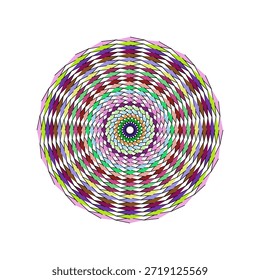 Skalierbares flaches Design, Vektorgrafik eines detaillierten Mandalas, perfekt für Grafikdesign.