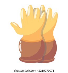 Un icono plano escalable de guantes de apicultura 