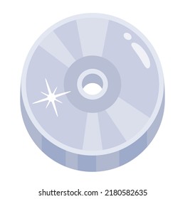 Un icono plano escalable de disco compacto 