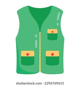 Scalable flat sticker of hunting jacket 