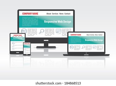 Scalable and flexible modern responsive web design concept . EPS10 file and included high resolution jpg