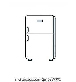 Scalable fridge icon ideal for logo creation, branding projects, website design, and app interfaces. Easily adaptable to various styles and sizes. A simple yet effective design.