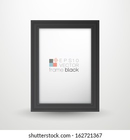 Scalable geometric vector frame in classic style for web sites, banners and brochure - black border edition