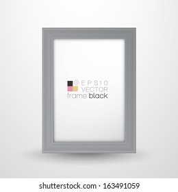 Scalable geometric vector frame in classic style for web sites, banners and brochure - grey border edition