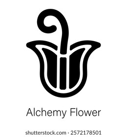 A scalable glyph icon of alchemy flower 