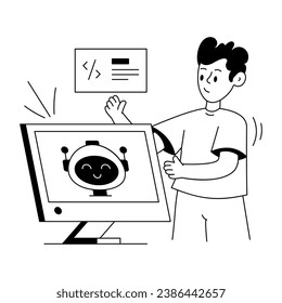 Eine skalierbare Illustration der Roboterkodierung 