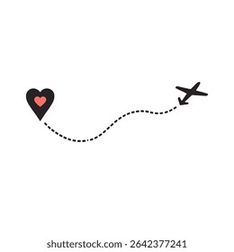 Scalable graphic perfect for logo design, branding projects, travel websites, and romantic themed designs. Easily adaptable and highly versatile.