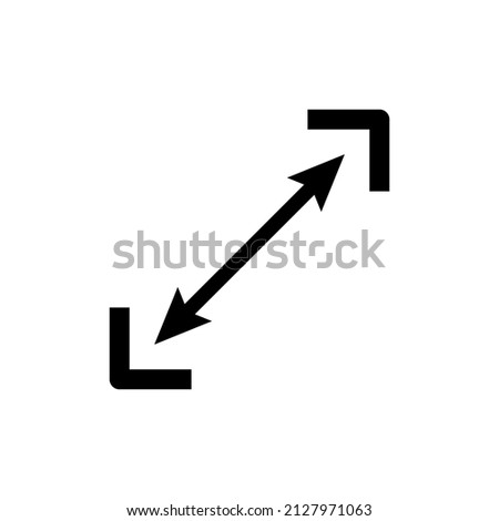 Scalable icon in flat style. Scalability line symbol in black isolated on white. Simple abstract icon in black. . Line vector design for web site, UI, mobile app.