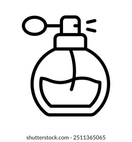 Un ícono escalable de la botella de perfume, Vector único de la botella de la fragancia