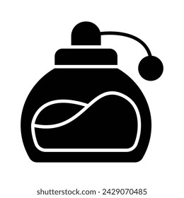 Scalable icon of perfume, unique vector of fragrance bottle