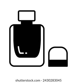 Scalable icon of perfume, unique vector of fragrance bottle
