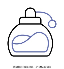 Scalable icon of perfume, unique vector of fragrance bottle