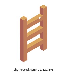 A scalable isometric icon of ladder 