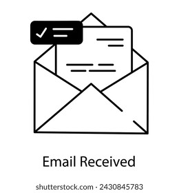 Ein skalierbares Zeilensymbol der empfangenen E-Mail