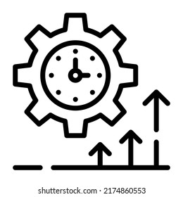 A scalable line icon of worker management 

