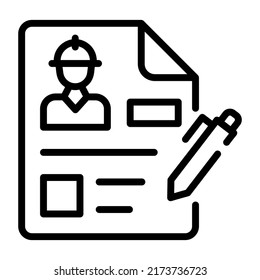 A scalable linear icon of CV