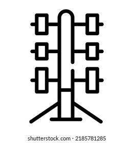 A scalable linear icon of weight stand 