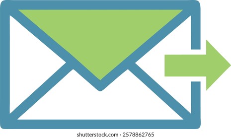 Scalable Mail with Arrow Symbol in Vector Design"