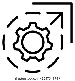 Skalierbare Managementsysteme Symbolzeile Vektorgrafik