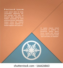 Scalable minimal envelope design vector illustration with snowflake icon for backgrounds, layouts, cover illustrations