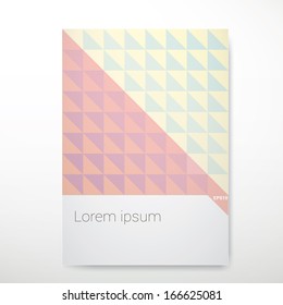 Scalable minimal vector illustration in paper design with geometric shapes for text box, layouts, book covers, poster template