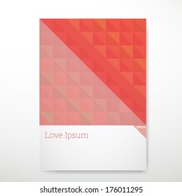 Scalable minimal vector illustration in paper design with geometric shapes for text box, layout, book cover, poster template