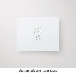 Scalable minimal vector text box on wall for cover design, web page banner, layout, infographics - white version