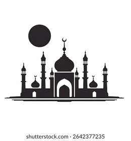 Scalable mosque vector graphic ideal for logo design branding and website decoration. 