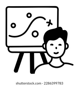 Skalierbare Sketchy-Symbol der Spielerstrategie 