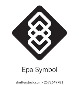 A scalable solid icon of epa symbol 