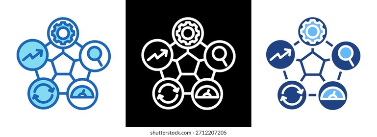 Scalable Solutions Icon triplestyle Vector Illustration