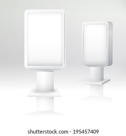 Scalable stock vector street light box 3d render style template graphics for your design