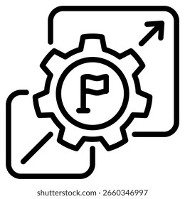Scalable Success Framework Icon Line Vector Illustration