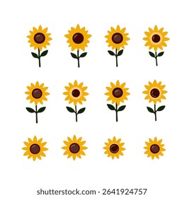 Scalable sunflower vector graphics ideal for logo creation branding design and various print or digital applications. Perfect for adding a touch of nature to your projects.