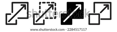 Scalable symbol screen icon. Scalability system web sign. Scalability Scalable icon. extend or expand logo. scalable vector icon set. Scalability symbol collection. scale sign - Stock vector 