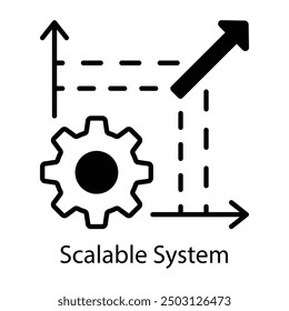 Icono de sistema escalable en estilo de esquema