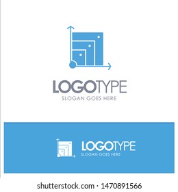 Scalable, System, Scalable System, Science Blue Solid Logo with place for tagline. Vector Icon Template background