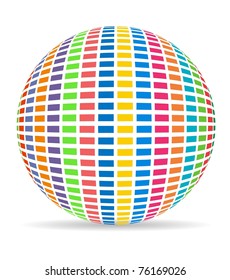 Scalable vector art of colorful ball with equalizer ball