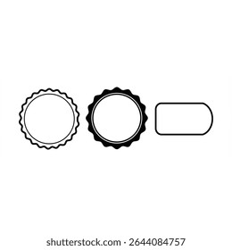 Quadros vetoriais escaláveis, ideais para design de logotipo, projetos de marca e criação de emblemas. Essas formas personalizáveis oferecem diversas aplicações em design gráfico.