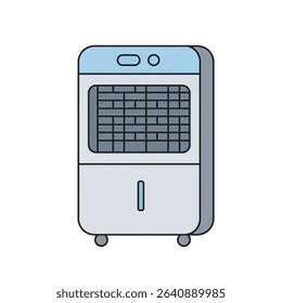 Scalable vector graphic of an evaporative cooler ideal for logo design, app icons, and website design projects. Use it for branding or as a clean, modern illustration. High-quality for any size.