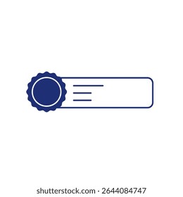 Gráfico vetorial escalável ideal para criação de logotipo, aplicativos de marca e design de site. Use este selo adaptável para certificados, promoções ou para elevar seus projetos.