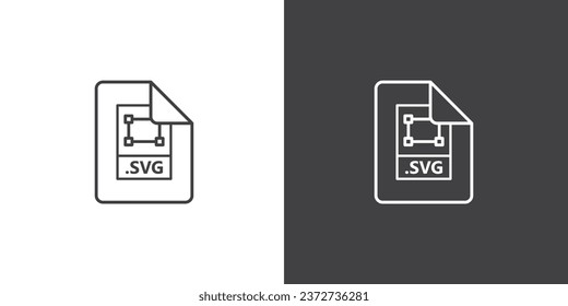 Scalable Vector Graphics File type icons. File formats in flat design. File and documents extensions. Icons for ui. Vector illustration. Document type icons. File formats in flat design.