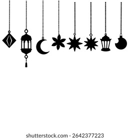 Scalable vector graphics of Islamic symbols ideal for logo design branding website decoration and print projects. High-quality artwork for religious celebrations and festive themes.