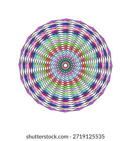Skalierbare Vektorgrafik eines flachen abstrakten geometrischen Mandalamusters.