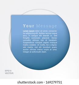 Scalable vector illustration of geometric minimal paper design element for web pages, banners, text boxes and layouts - blue edition