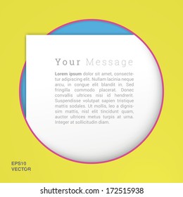 Scalable vector illustration of geometric minimal paper design element  -CMYK version